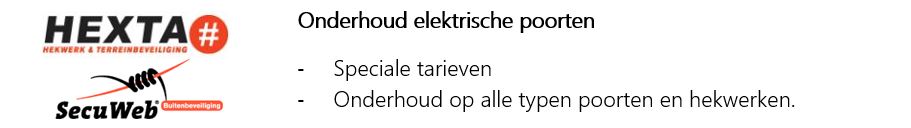 Onderhoud elektrische poorten